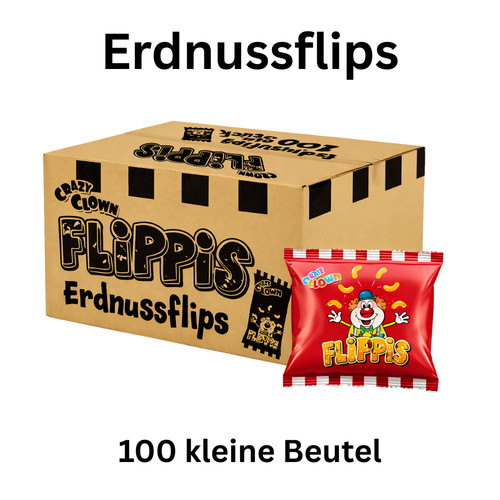 100x erdnussflips mini beutel - erdnussflips,