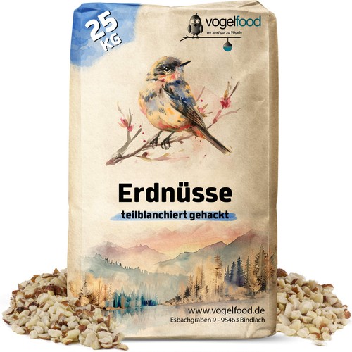 25kg erdnüsse teilblanchiert - erdnüsse,
